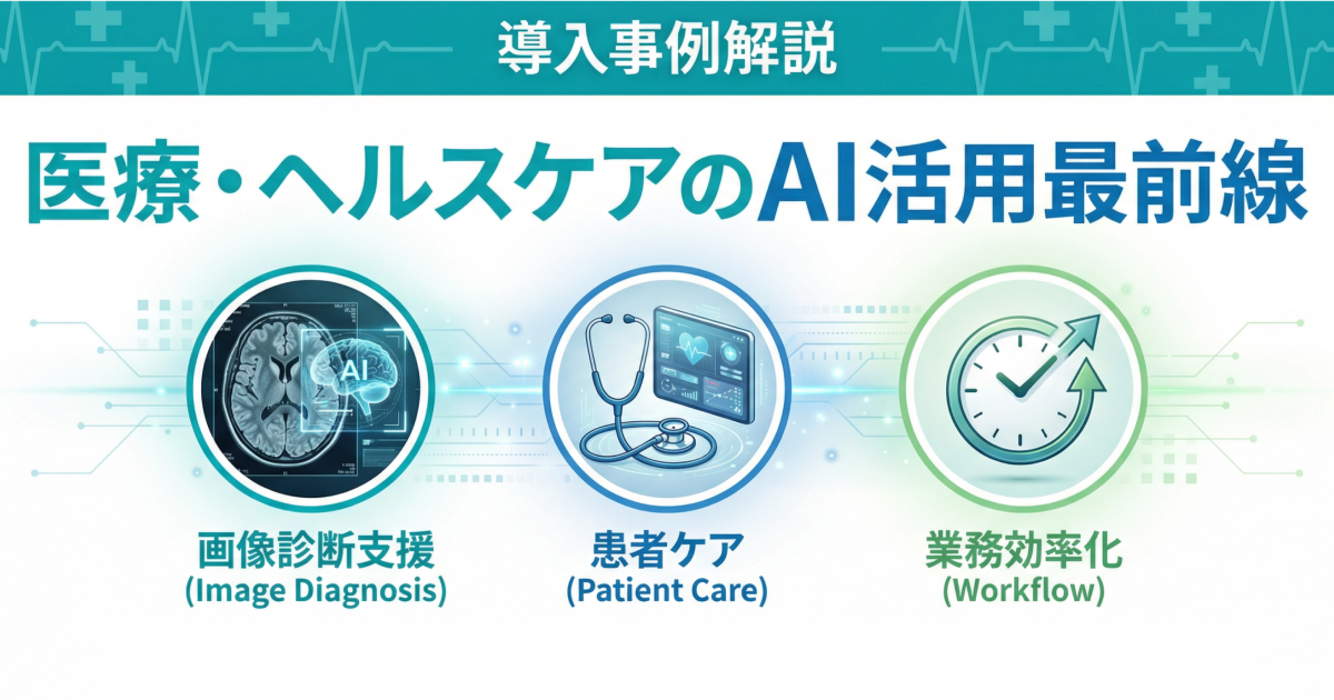 医療・ヘルスケアのAI活用最前線｜画像診断支援から業務効率化まで導入事例を解説
