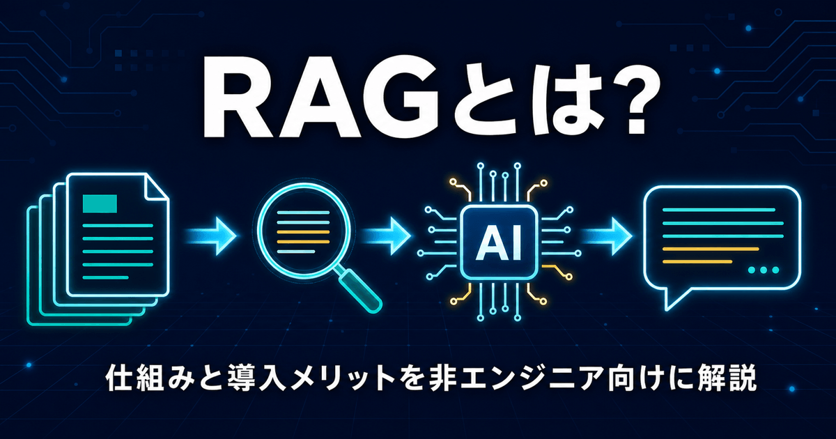 RAGとは？仕組みと導入メリットを非エンジニア向けに解説