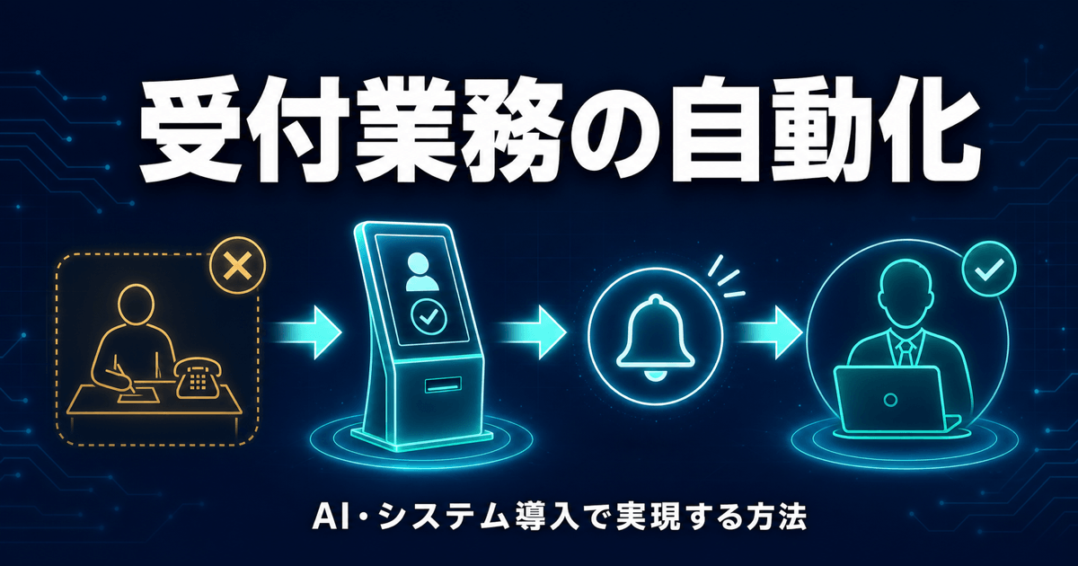 受付業務の自動化｜AI・システム導入で実現する方法